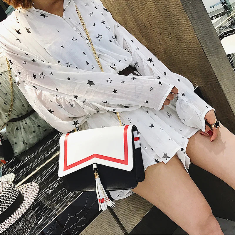 Japanese Cartoon Sakura Tassel Shoulder Bag