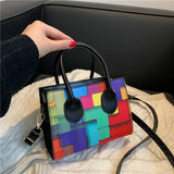 Rainbow Striped Crossbody Shoulder Bag for Women