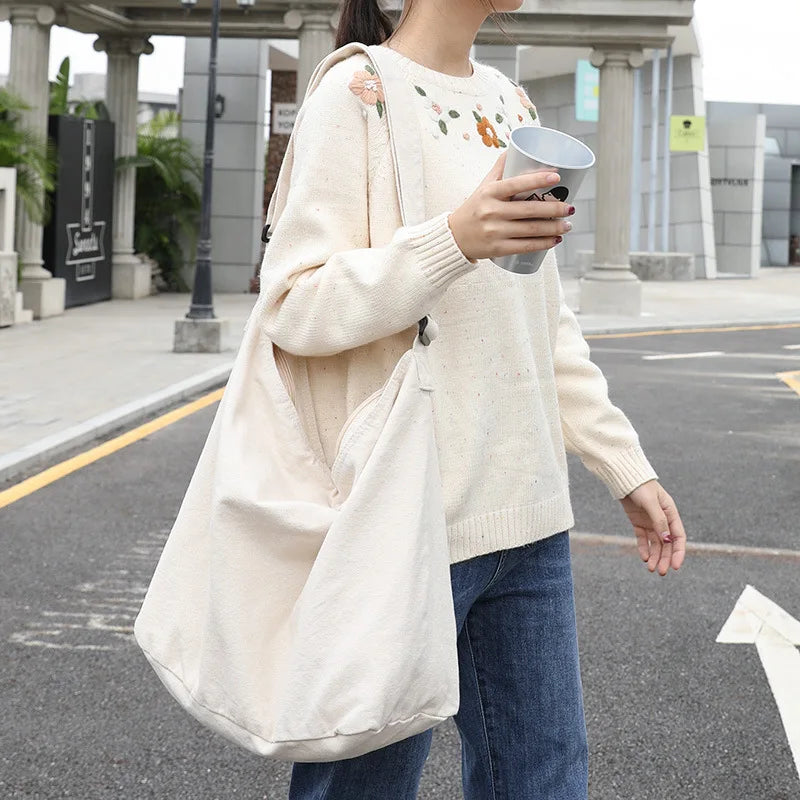 Women's Waterproof Nylon Handbag Large Capacity Tote Shoulder Bag