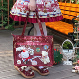 Women's Patent Leather Ita Bag with Visible Window