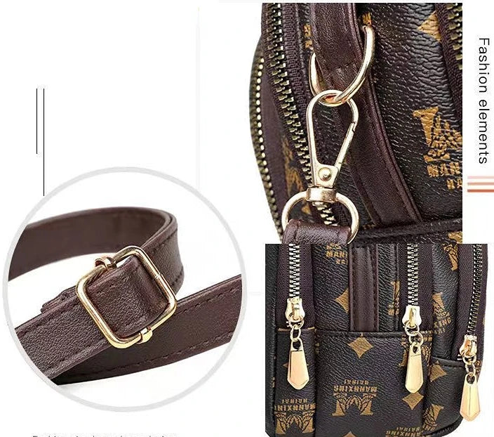 Women's Three-Layer Messenger Bag Large Capacity Handbag