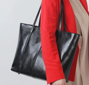 Stylish Women's Large Leather Crossbody Bag