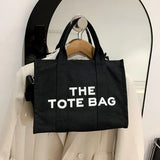 Casual Large Capacity Tote Bag Canvas Shoulder Bag Ladies Crossbody Bags