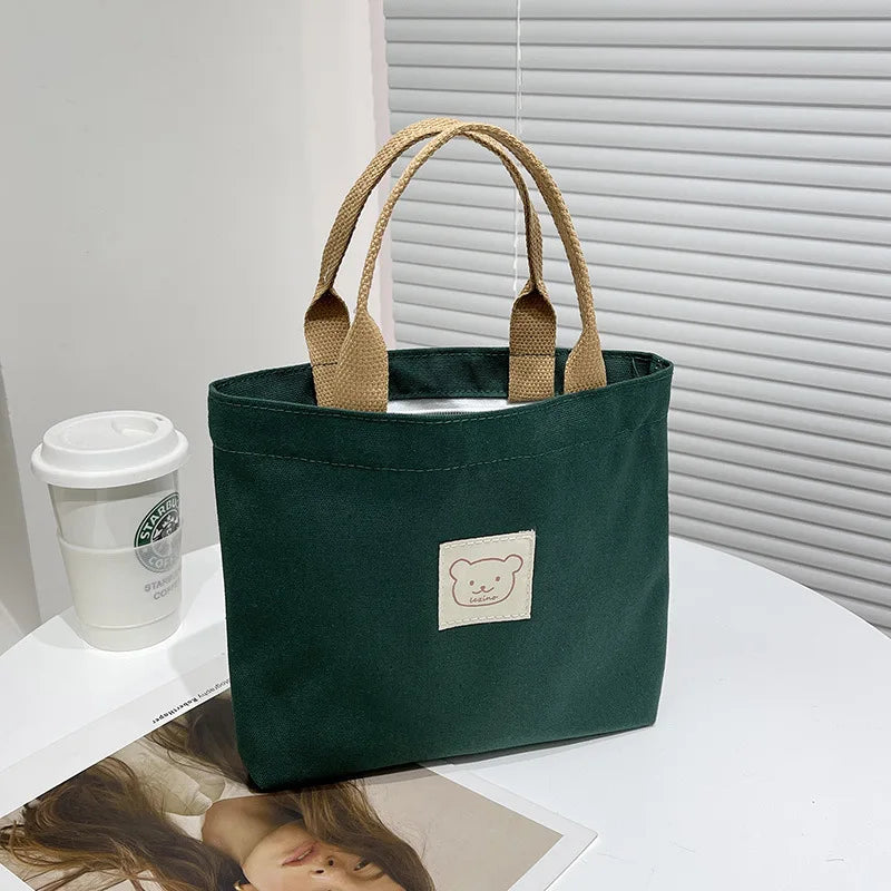 Canvas Tote Lunch Bag for Women