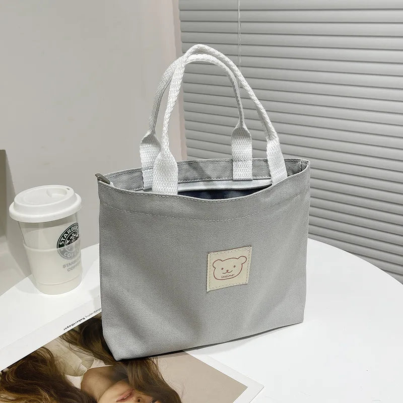 Canvas Tote Lunch Bag for Women