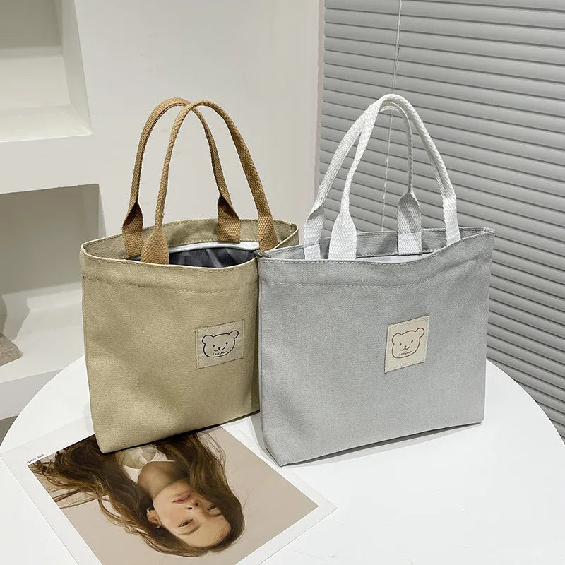 Canvas Tote Lunch Bag for Women