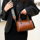 Retro Pillow Bag Lady Shoulder Strap Messenger Bag Brown Crossbody Bags