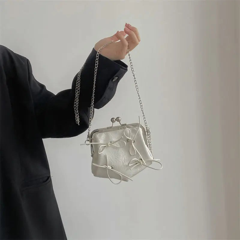 Women's Bowknot Small Bag Chain Shoulder Crossbody Bags