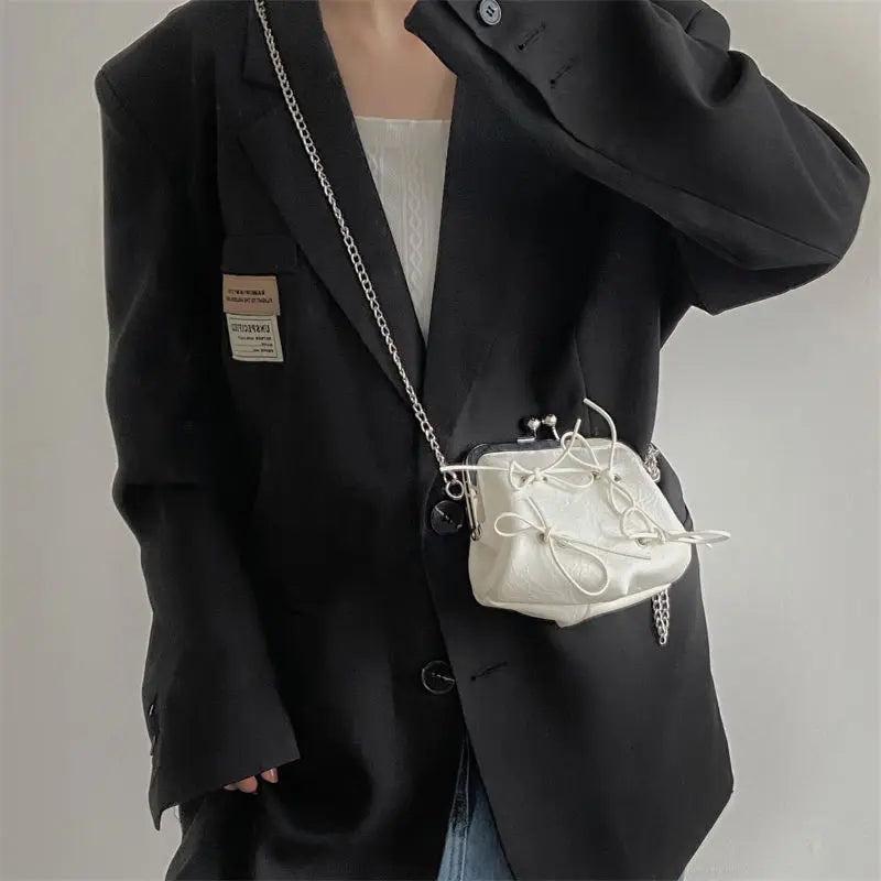 Women's Bowknot Small Bag Chain Shoulder Crossbody Bags