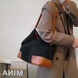 Oversize Canvas Crossbody Bag for Women Large Cotton School Shoulder Handbag