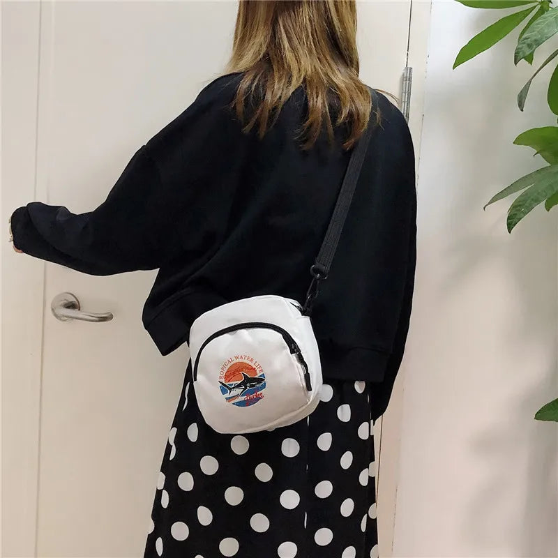 Women's Canvas Crossbody Handbag Small Shoulder Purse for Ladies