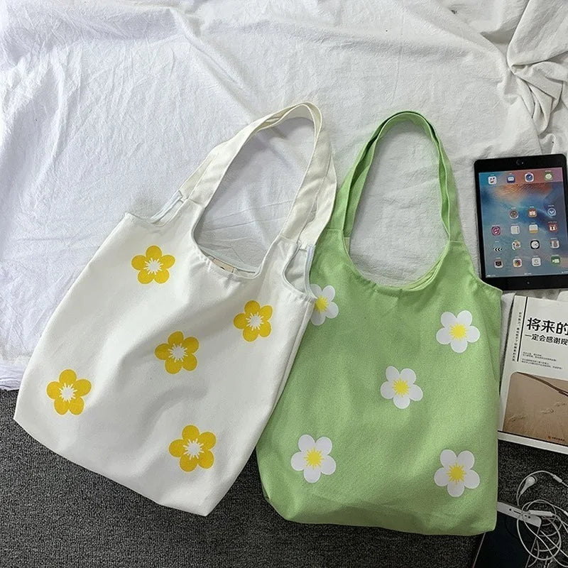 Women's Large Canvas Shopper Tote Bag Handbag