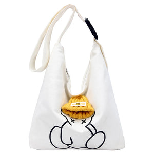 Women's Canvas Tote Bags Large Capacity Ladies Shoulder Bags