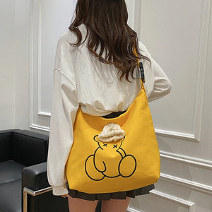 Women's Canvas Tote Bags Large Capacity Ladies Shoulder Bags