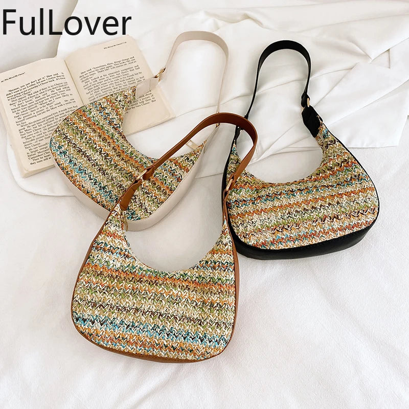 Women's Casual Shoulder Bags Contrast Pu Leather Bags