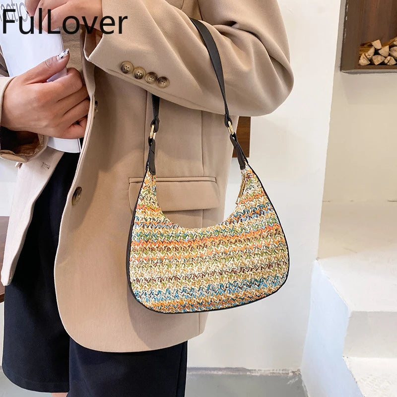 Women's Casual Shoulder Bags Contrast Pu Leather Bags
