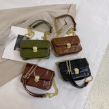 Women's Leather Chain Shoulder Bag Boston Totes Crossbody Bag