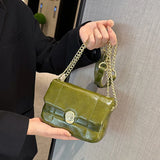Women's Leather Chain Shoulder Bag Boston Totes Crossbody Bag