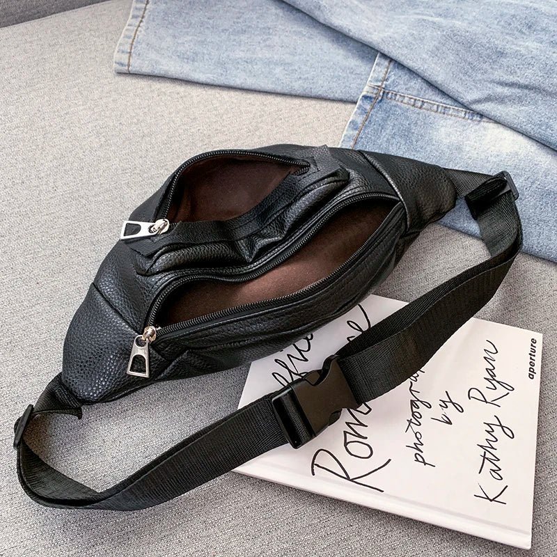 Women's Chest Bag Female Pu Leather Sling Handbag