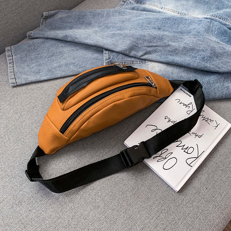 Women's Chest Bag Female Pu Leather Sling Handbag