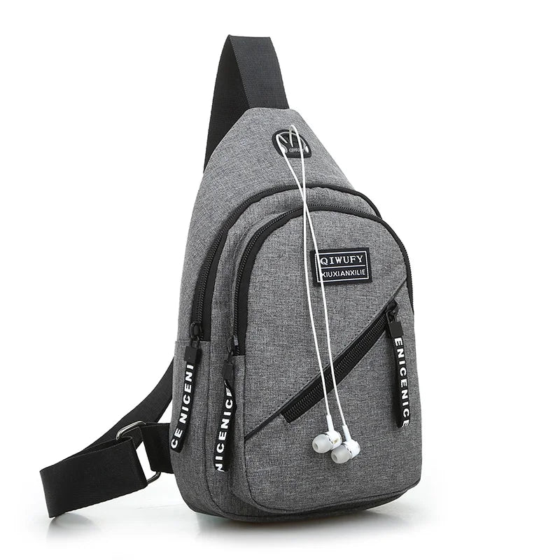 Casual Chest Pack Canvas Messenger Shoulder Bag