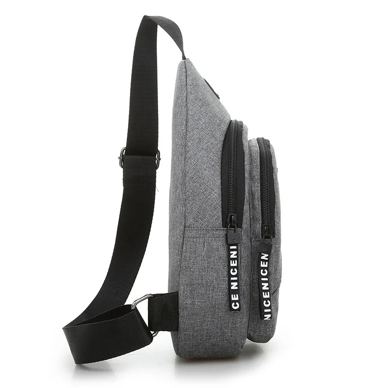 Casual Chest Pack Canvas Messenger Shoulder Bag