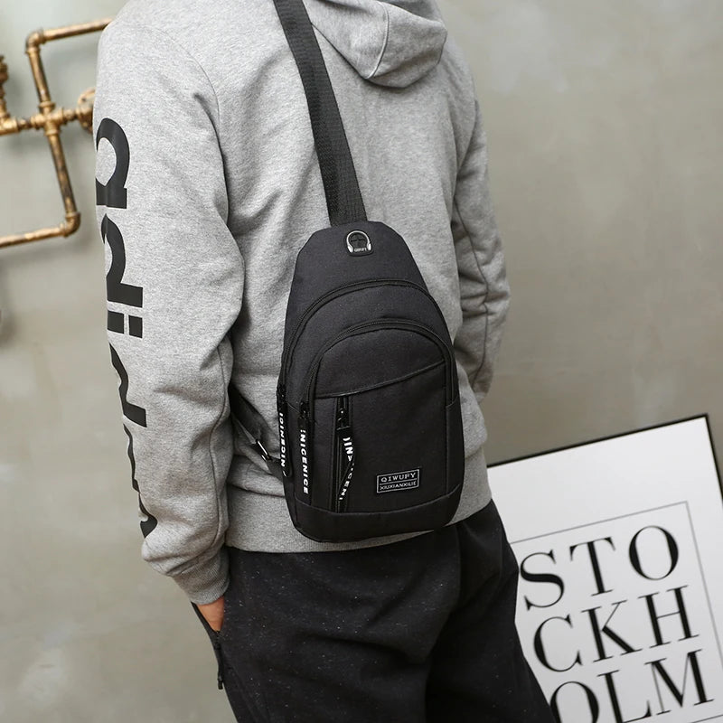 Casual Chest Pack Canvas Messenger Shoulder Bag