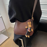 Women's Commuter Bag Retro Solid Messenger Bag Crossbody Bucket Bag