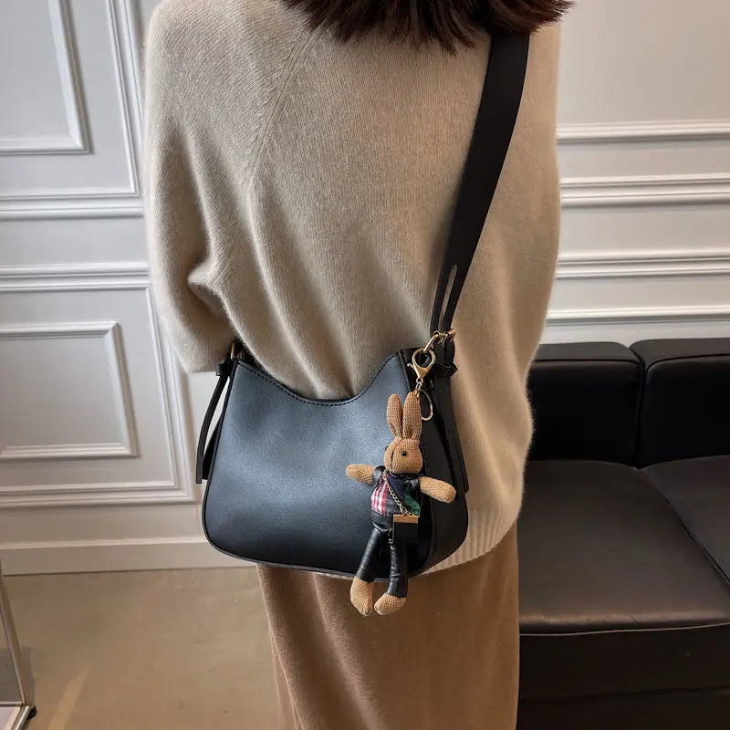 Women's Commuter Bag Retro Solid Messenger Bag Crossbody Bucket Bag