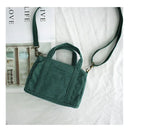 Vintage Corduroy Shoulder Bag for Women Canvas Handbag Tote Purse
