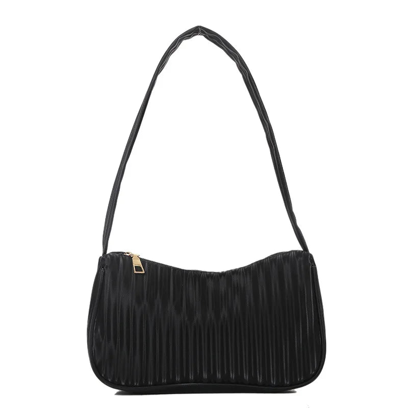 Women's Crescent Bag Shoulder Bag Female Hobo Handbag Stripe Casual