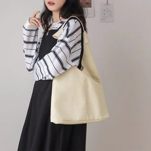 Canvas Shopper Tote Bag Large Capacity Women's Handbag