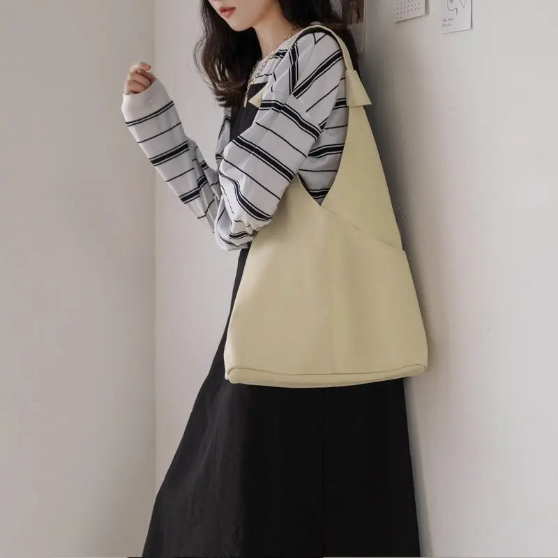 Canvas Shopper Tote Bag Large Capacity Women's Handbag