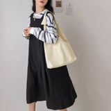 Canvas Shopper Tote Bag Large Capacity Women's Handbag