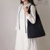 Canvas Shopper Tote Bag Large Capacity Women's Handbag