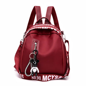 Women's Oxford Cloth College Wind Backpack Travel Shoulder Bag