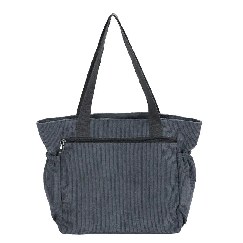 Canvas Large Tote Bag Japanese Corduroy Shoppers Handbags