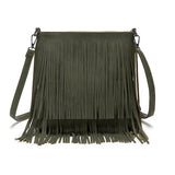Women's Crossbody Messenger Bag with Tassel