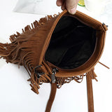 Women's Crossbody Messenger Bag with Tassel