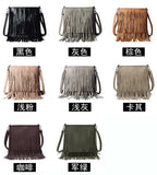 Women's Crossbody Messenger Bag with Tassel