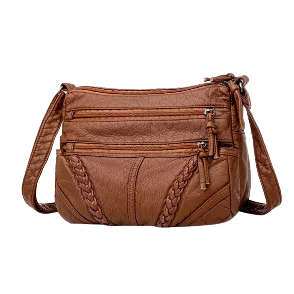 Women's Soft Leather Shoulder Bag Casual Crossbody Travel Tote Handbag