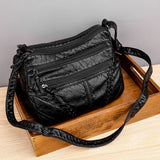 Women's Soft Leather Shoulder Bag Casual Crossbody Travel Tote Handbag