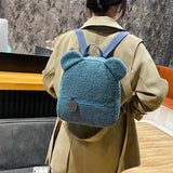 Women's Fleece Sherpa Bag Lovely Furry Backpack