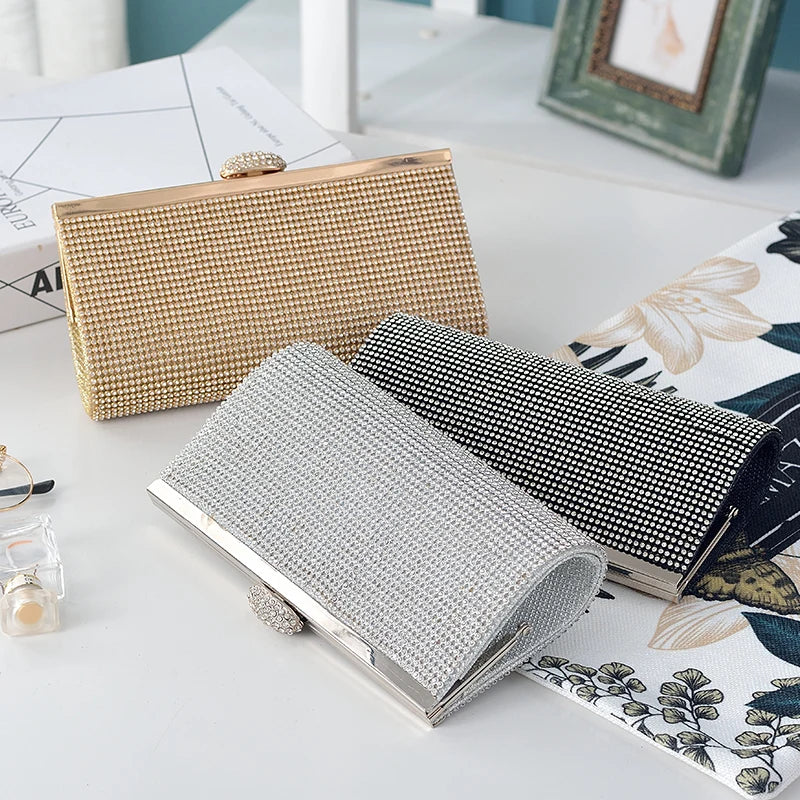 Glitter Chain Silk Evening Bag Blushing Pink