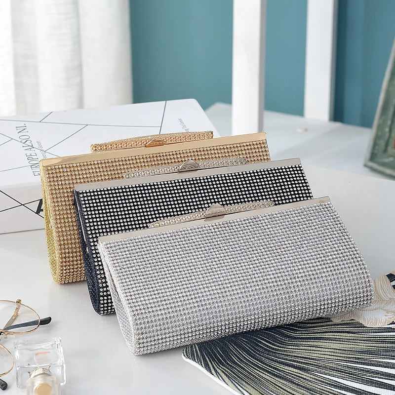 Glitter Chain Silk Evening Bag Blushing Pink