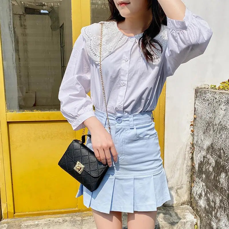 Women's Multi-textured Chain Square Tote Purse Mobile Phone Mini Bag