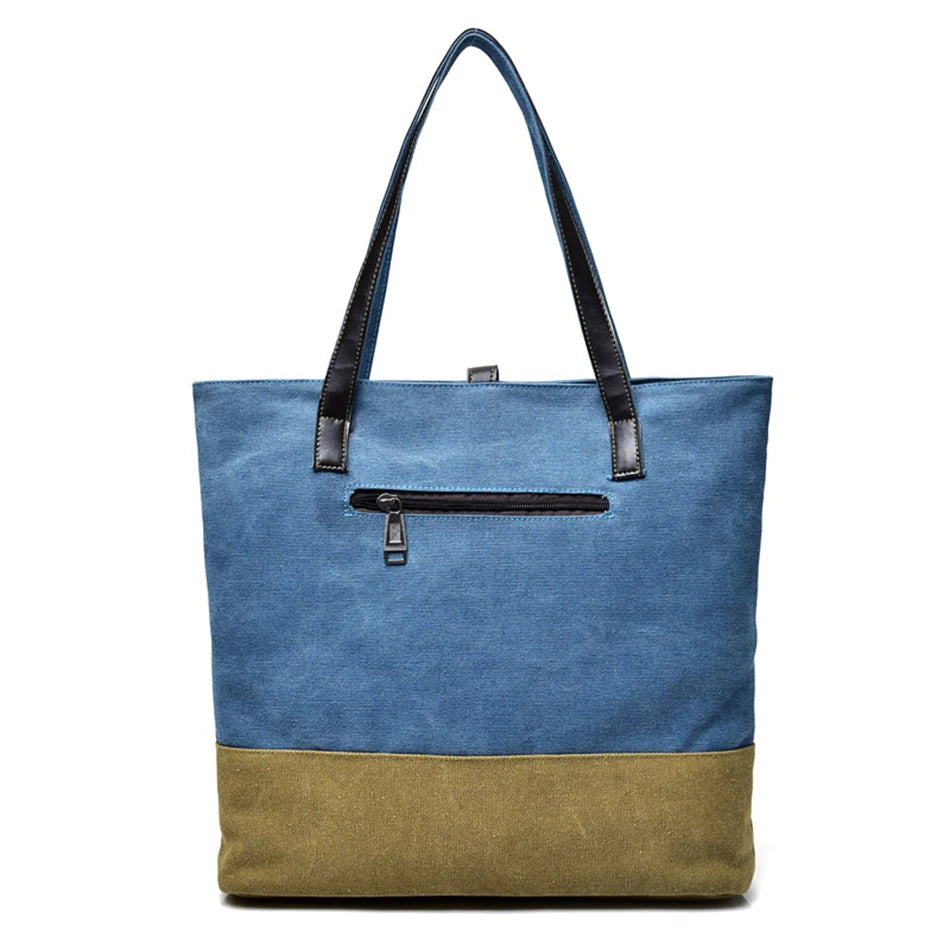 Canvas Shoulder Bag Casual Tote Large Capacity Bags For Women Ladies
