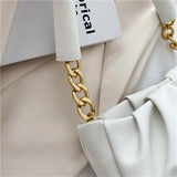PU Cloud Bag Soft Leather Pleated Shoulder Crossbody Purse Clutch Bags