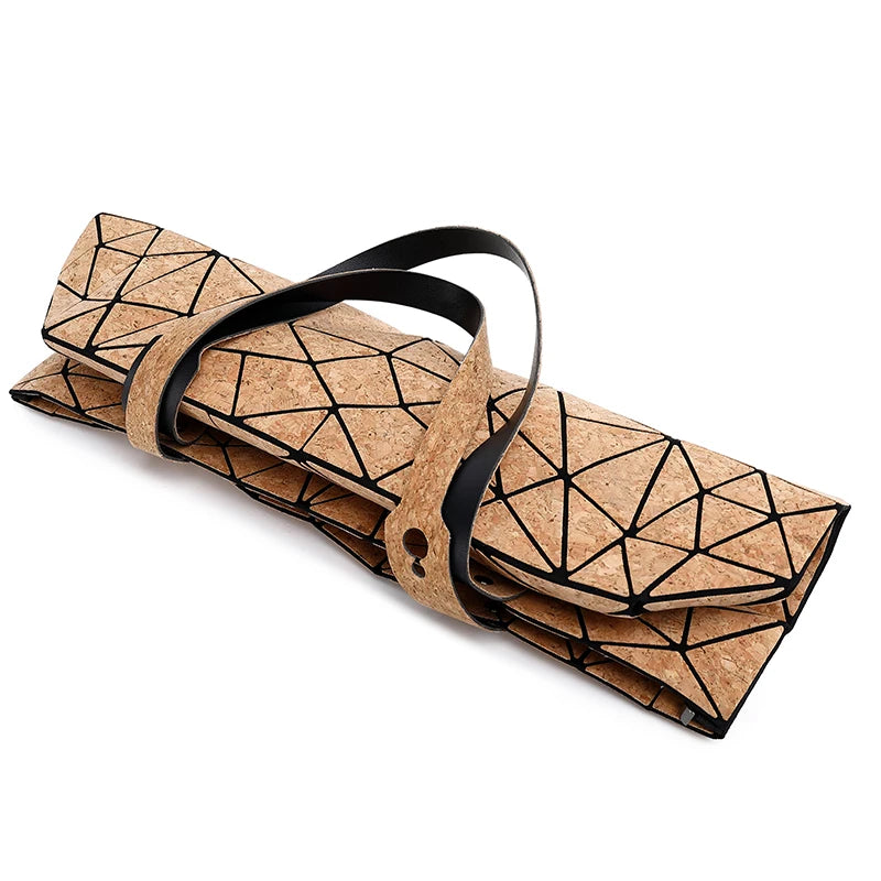 Wood Grain Diamond Tote Geometric Messenger Shoulder Bag