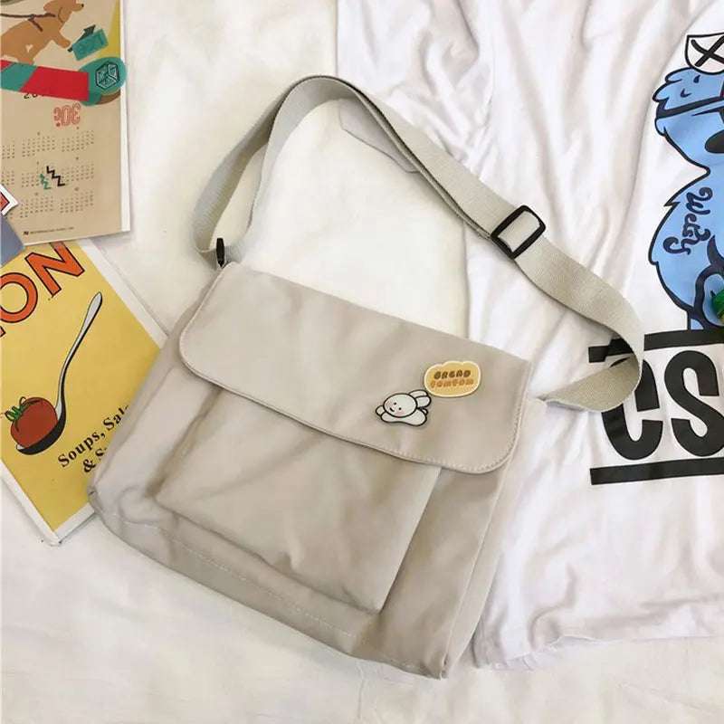 Canvas Tote Bag Women Messenger Bags Large Capacity Crossbody Handbag